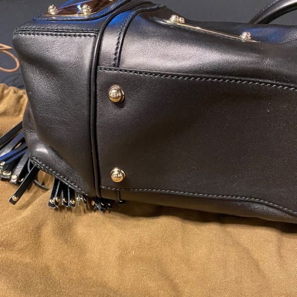 GUCCI LARGE BLACK LEATHER RACE TOTE new condition - Picture 3 of 12